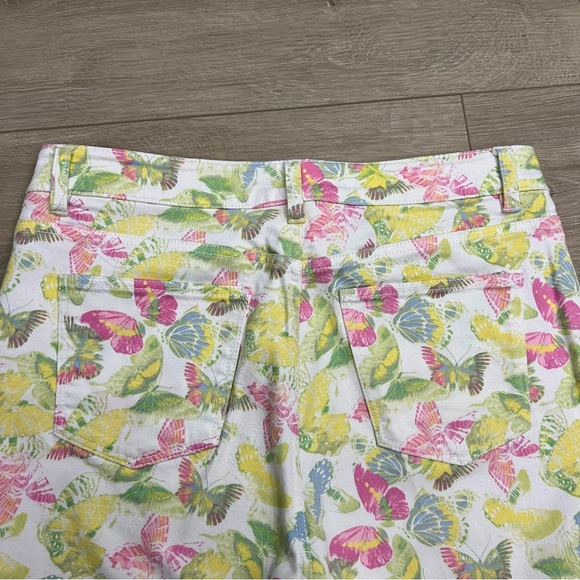 Talbots Jeans 10/30 Heritage Slim Crop All Over Print Butterflies Stretch - Picture 9 of 9